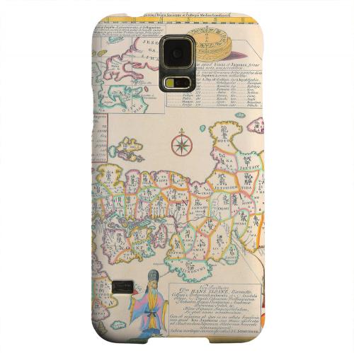 Geeks Designer Line (GDL) Samsung Galaxy S5 Matte Hard Back Cover - Old Japanese Empire Map