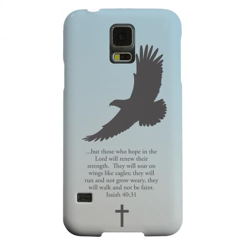 Geeks Designer Line (GDL) Samsung Galaxy S5 Matte Hard Back Cover - Isaiah 40:31 - Faint Blue Geeks Designer Line (GDL) Samsung Galaxy S5 Matte Hard Back Cover - Isaiah 40:31 - Faint Blue