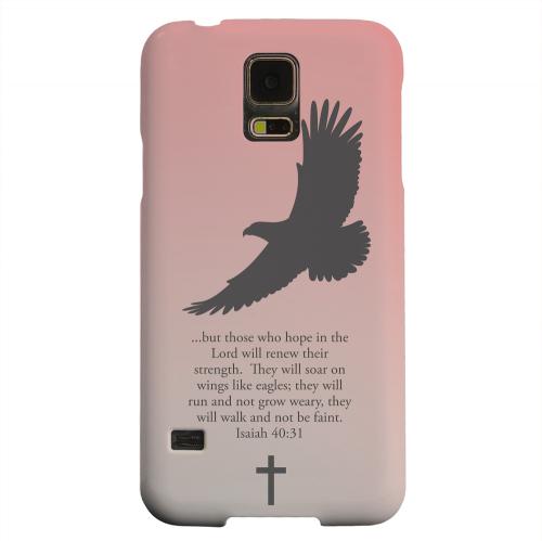 Geeks Designer Line (GDL) Samsung Galaxy S5 Matte Hard Back Cover - Isaiah 40:31 - Wisp Pink Geeks Designer Line (GDL) Samsung Galaxy S5 Matte Hard Back Cover - Isaiah 40:31 - Wisp Pink