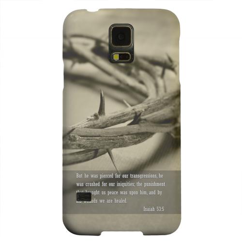 Geeks Designer Line (GDL) Samsung Galaxy S5 Matte Hard Back Cover - Isaiah 53:5 Geeks Designer Line (GDL) Samsung Galaxy S5 Matte Hard Back Cover - Isaiah 53:5
