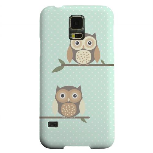Geeks Designer Line (GDL) Samsung Galaxy S5 Matte Hard Back Cover - Retro Owls on Polka Dots