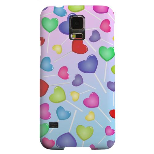 Geeks Designer Line (GDL) Samsung Galaxy S5 Matte Hard Back Cover - Assorted Heart Lollipops