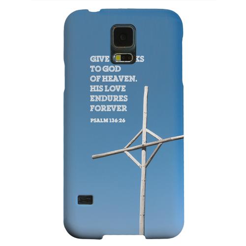 Geeks Designer Line (GDL) Samsung Galaxy S5 Matte Hard Back Cover - Psalm 136:26 Geeks Designer Line (GDL) Samsung Galaxy S5 Matte Hard Back Cover - Psalm 136:26