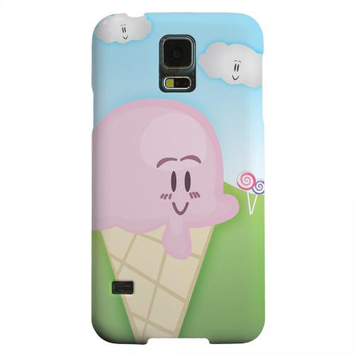 Geeks Designer Line (GDL) Samsung Galaxy S5 Matte Hard Back Cover - Cute Pink Ice Cream Cone
