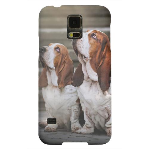 Geeks Designer Line (GDL) Samsung Galaxy S5 Matte Hard Back Cover - Bassett Hounds