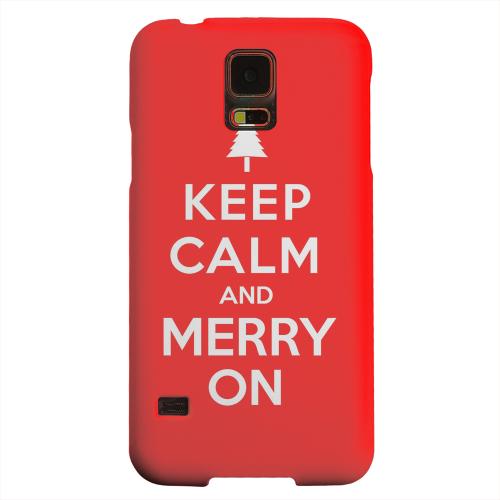 Geeks Designer Line (GDL) Samsung Galaxy S5 Matte Hard Back Cover - Red Merry On