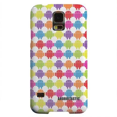 Geeks Designer Line (GDL) Samsung Galaxy S5 Matte Hard Back Cover - Rainbow Robot Army Design