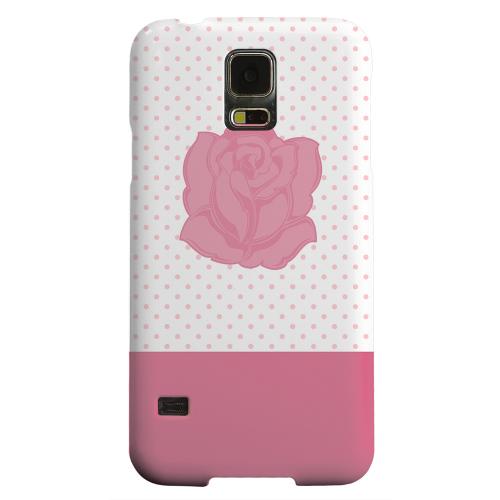 Geeks Designer Line (GDL) Samsung Galaxy S5 Matte Hard Back Cover - Pink Rose on White Geeks Designer Line (GDL) Samsung Galaxy S5 Matte Hard Back Cover - Pink Rose on White