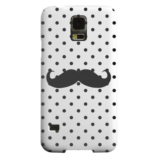 Geeks Designer Line (GDL) Samsung Galaxy S5 Matte Hard Back Cover - Stache on White Geeks Designer Line (GDL) Samsung Galaxy S5 Matte Hard Back Cover - Stache on White