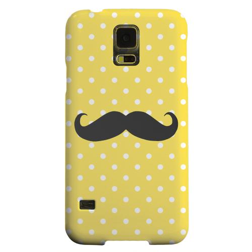 Geeks Designer Line (GDL) Samsung Galaxy S5 Matte Hard Back Cover - Stache on Yellow Geeks Designer Line (GDL) Samsung Galaxy S5 Matte Hard Back Cover - Stache on Yellow