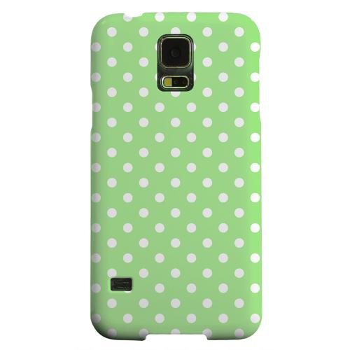 Geeks Designer Line (GDL) Samsung Galaxy S5 Matte Hard Back Cover - White Dots on Green Geeks Designer Line (GDL) Samsung Galaxy S5 Matte Hard Back Cover - White Dots on Green