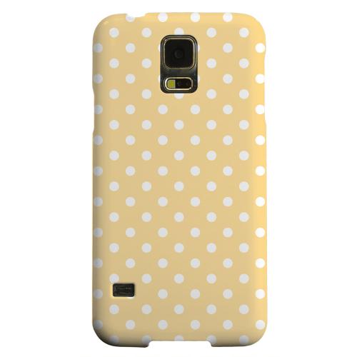 Geeks Designer Line (GDL) Samsung Galaxy S5 Matte Hard Back Cover - White Dots on Orange