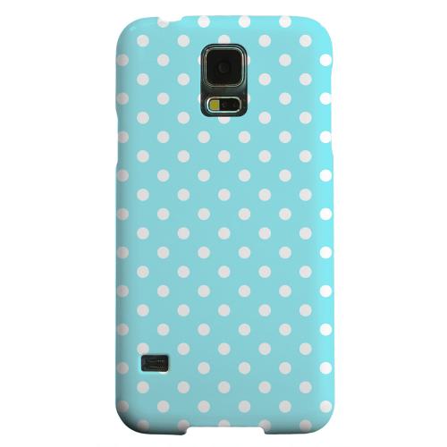 Geeks Designer Line (GDL) Samsung Galaxy S5 Matte Hard Back Cover - White Dots on Turquoise Geeks Designer Line (GDL) Samsung Galaxy S5 Matte Hard Back Cover - White Dots on Turquoise
