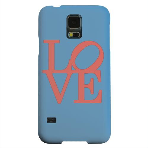 Geeks Designer Line (GDL) Samsung Galaxy S5 Matte Hard Back Cover - Red Love on Blue Geeks Designer Line (GDL) Samsung Galaxy S5 Matte Hard Back Cover - Red Love on Blue