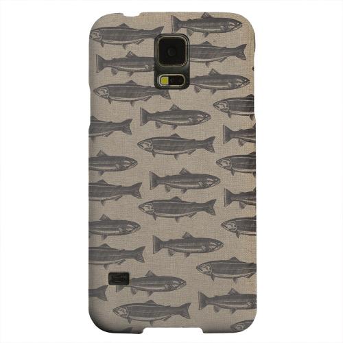 Geeks Designer Line (GDL) Samsung Galaxy S5 Matte Hard Back Cover - Vintage Salmon & Trout Print Geeks Designer Line (GDL) Samsung Galaxy S5 Matte Hard Back Cover - Vintage Salmon & Trout Print