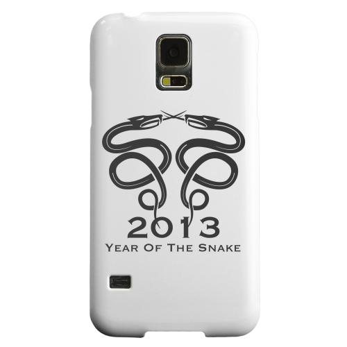 Geeks Designer Line (GDL) Samsung Galaxy S5 Matte Hard Back Cover - Dual Snake on White Geeks Designer Line (GDL) Samsung Galaxy S5 Matte Hard Back Cover - Dual Snake on White