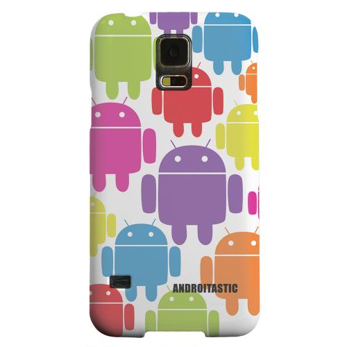 Geeks Designer Line (GDL) Samsung Galaxy S5 Matte Hard Back Cover - Rainbow Robot Design