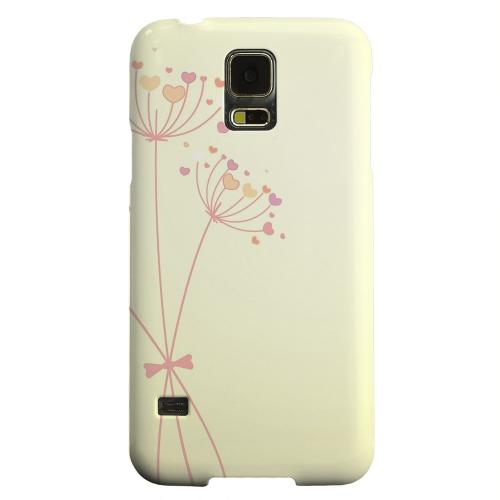 Geeks Designer Line (GDL) Samsung Galaxy S5 Matte Hard Back Cover - Dandelion Hearts on Yellow