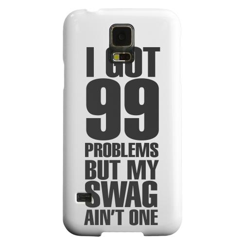 Geeks Designer Line (GDL) Samsung Galaxy S5 Matte Hard Back Cover - 99 Problems on White