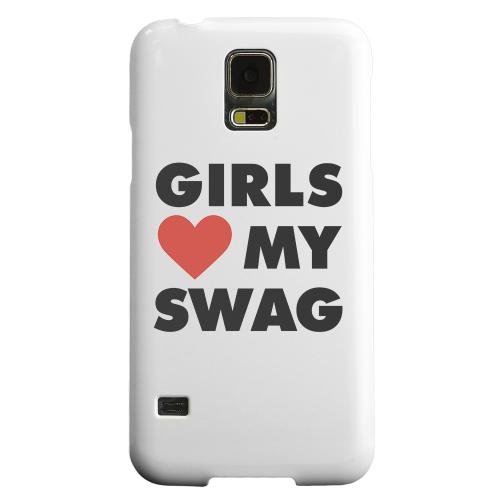 Geeks Designer Line (GDL) Samsung Galaxy S5 Matte Hard Back Cover - Girls Love My Swag Geeks Designer Line (GDL) Samsung Galaxy S5 Matte Hard Back Cover - Girls Love My Swag