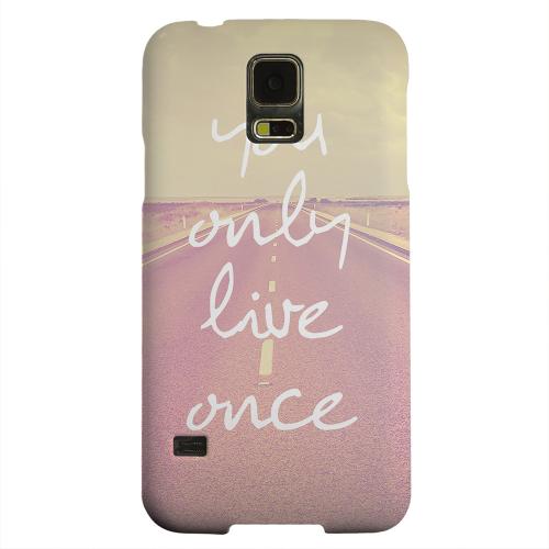 Geeks Designer Line (GDL) Samsung Galaxy S5 Matte Hard Back Cover - Open Road YOLO