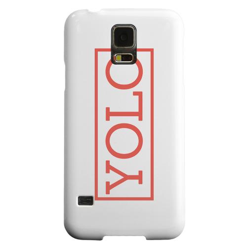 Geeks Designer Line (GDL) Samsung Galaxy S5 Matte Hard Back Cover - Red YOLO