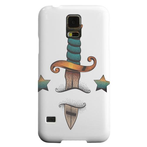 Geeks Designer Line (GDL) Samsung Galaxy S5 Matte Hard Back Cover - Dagger on White Geeks Designer Line (GDL) Samsung Galaxy S5 Matte Hard Back Cover - Dagger on White