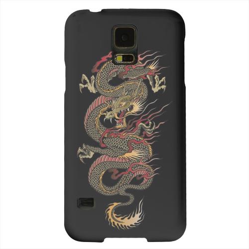Geeks Designer Line (GDL) Samsung Galaxy S5 Matte Hard Back Cover - Dragon on Black Geeks Designer Line (GDL) Samsung Galaxy S5 Matte Hard Back Cover - Dragon on Black