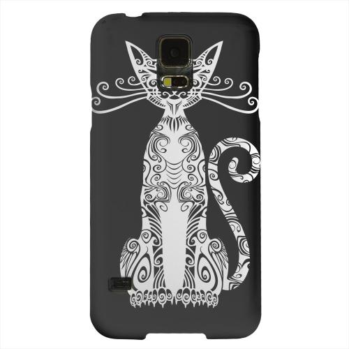 Geeks Designer Line (GDL) Samsung Galaxy S5 Matte Hard Back Cover - Kitty Nouveau on Black Geeks Designer Line (GDL) Samsung Galaxy S5 Matte Hard Back Cover - Kitty Nouveau on Black