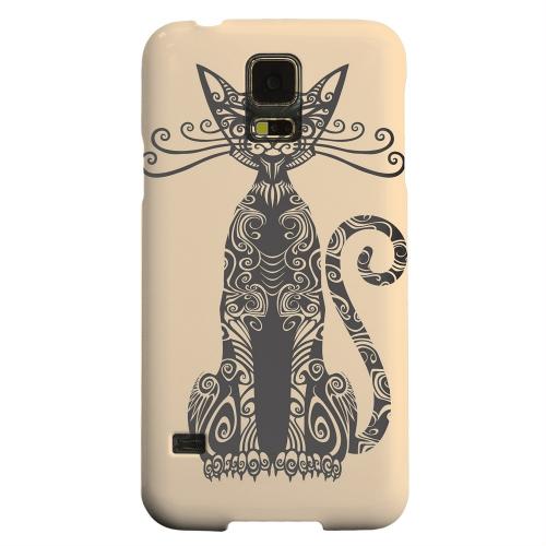 Geeks Designer Line (GDL) Samsung Galaxy S5 Matte Hard Back Cover - Kitty Nouveau on Peach Geeks Designer Line (GDL) Samsung Galaxy S5 Matte Hard Back Cover - Kitty Nouveau on Peach