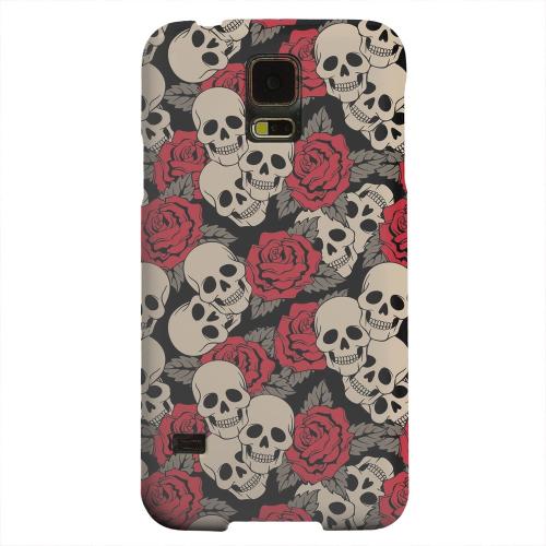 Geeks Designer Line (GDL) Samsung Galaxy S5 Matte Hard Back Cover - Rose Skulls