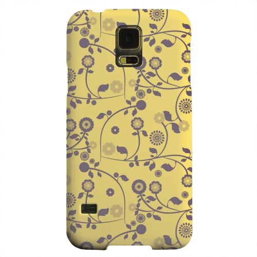Geeks Designer Line (GDL) Samsung Galaxy S5 Matte Hard Back Cover - Floral 2 Lemon Zest