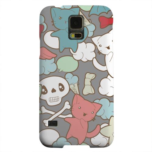 Geeks Designer Line (GDL) Samsung Galaxy S5 Matte Hard Back Cover - Hello Neko Skull