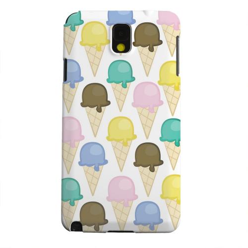 Geeks Designer Line (GDL) Samsung Galaxy Note 3 Matte Hard Back Cover - Assorted Ice Cream Cones