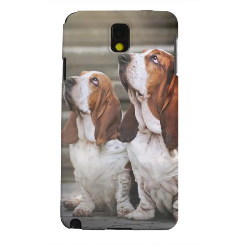 Geeks Designer Line (GDL) Samsung Galaxy Note 3 Matte Hard Back Cover - Bassett Hounds