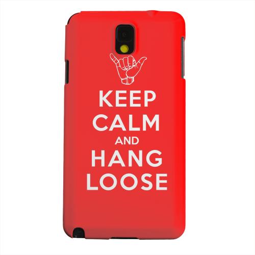 Geeks Designer Line (GDL) Samsung Galaxy Note 3 Matte Hard Back Cover - Red Hang Loose