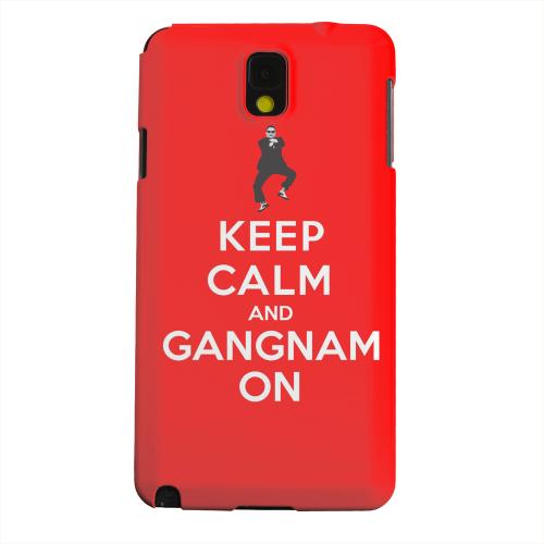 Geeks Designer Line (GDL) Samsung Galaxy Note 3 Matte Hard Back Cover - Red Gangnam On