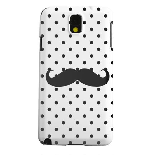 Geeks Designer Line (GDL) Samsung Galaxy Note 3 Matte Hard Back Cover - Stache on White Geeks Designer Line (GDL) Samsung Galaxy Note 3 Matte Hard Back Cover - Stache on White