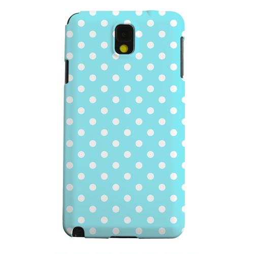 Geeks Designer Line (GDL) Samsung Galaxy Note 3 Matte Hard Back Cover - White Dots on Turquoise