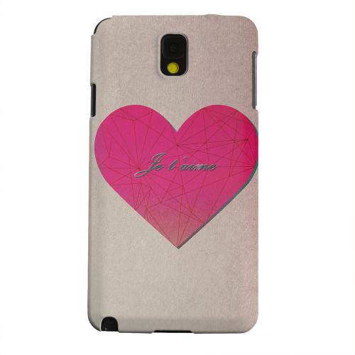 Geeks Designer Line (GDL) Samsung Galaxy Note 3 Matte Hard Back Cover - Je t'aime Geeks Designer Line (GDL) Samsung Galaxy Note 3 Matte Hard Back Cover - Je t'aime