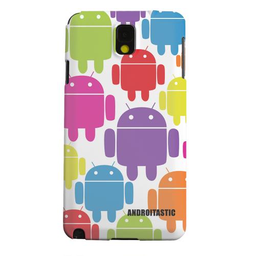 Geeks Designer Line (GDL) Samsung Galaxy Note 3 Matte Hard Back Cover - Rainbow Robot Design