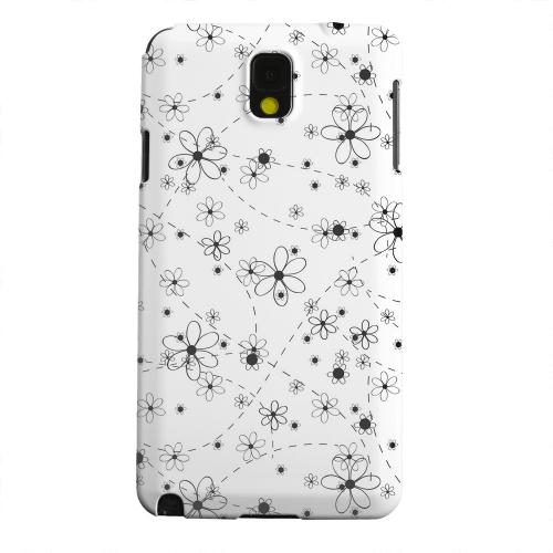 Geeks Designer Line (GDL) Samsung Galaxy Note 3 Matte Hard Back Cover - Black/ White Floral Geeks Designer Line (GDL) Samsung Galaxy Note 3 Matte Hard Back Cover - Black/ White Floral