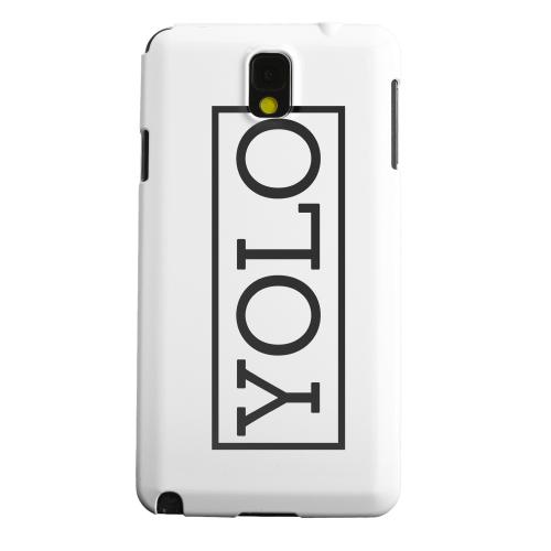 Geeks Designer Line (GDL) Samsung Galaxy Note 3 Matte Hard Back Cover - Black/ White YOLO