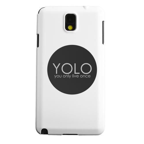 Geeks Designer Line (GDL) Samsung Galaxy Note 3 Matte Hard Back Cover - YOLO Circle