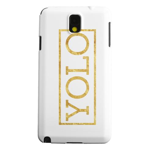 Geeks Designer Line (GDL) Samsung Galaxy Note 3 Matte Hard Back Cover - Gold YOLO