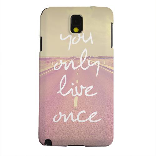 Geeks Designer Line (GDL) Samsung Galaxy Note 3 Matte Hard Back Cover - Open Road YOLO