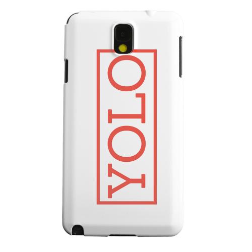 Geeks Designer Line (GDL) Samsung Galaxy Note 3 Matte Hard Back Cover - Red YOLO