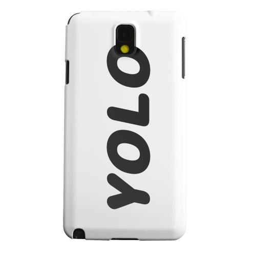 Geeks Designer Line (GDL) Samsung Galaxy Note 3 Matte Hard Back Cover - Rounded YOLO