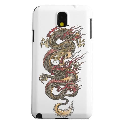 Geeks Designer Line (GDL) Samsung Galaxy Note 3 Matte Hard Back Cover - Dragon on White Geeks Designer Line (GDL) Samsung Galaxy Note 3 Matte Hard Back Cover - Dragon on White