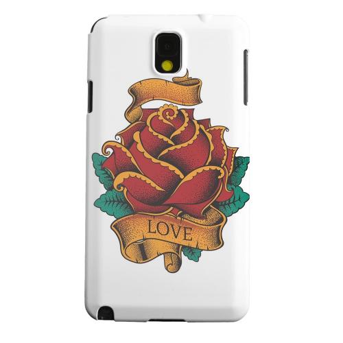 Geeks Designer Line (GDL) Samsung Galaxy Note 3 Matte Hard Back Cover - Love Rose on White Geeks Designer Line (GDL) Samsung Galaxy Note 3 Matte Hard Back Cover - Love Rose on White